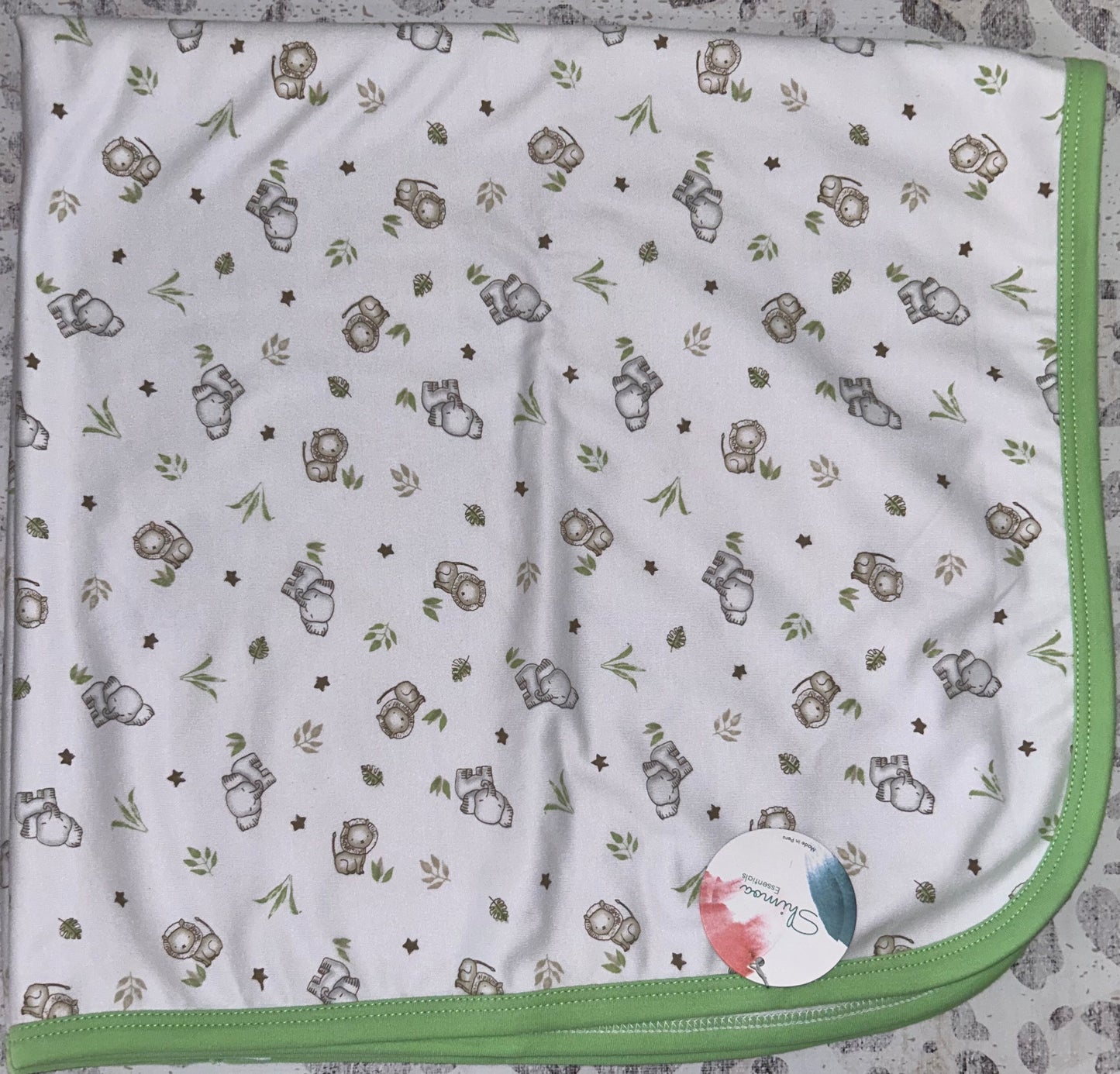 Shimoa Safari Print Pima Cotton Swaddle Blanket