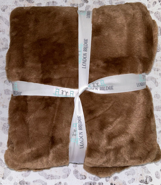 London Bridge Brown Fur Blanket