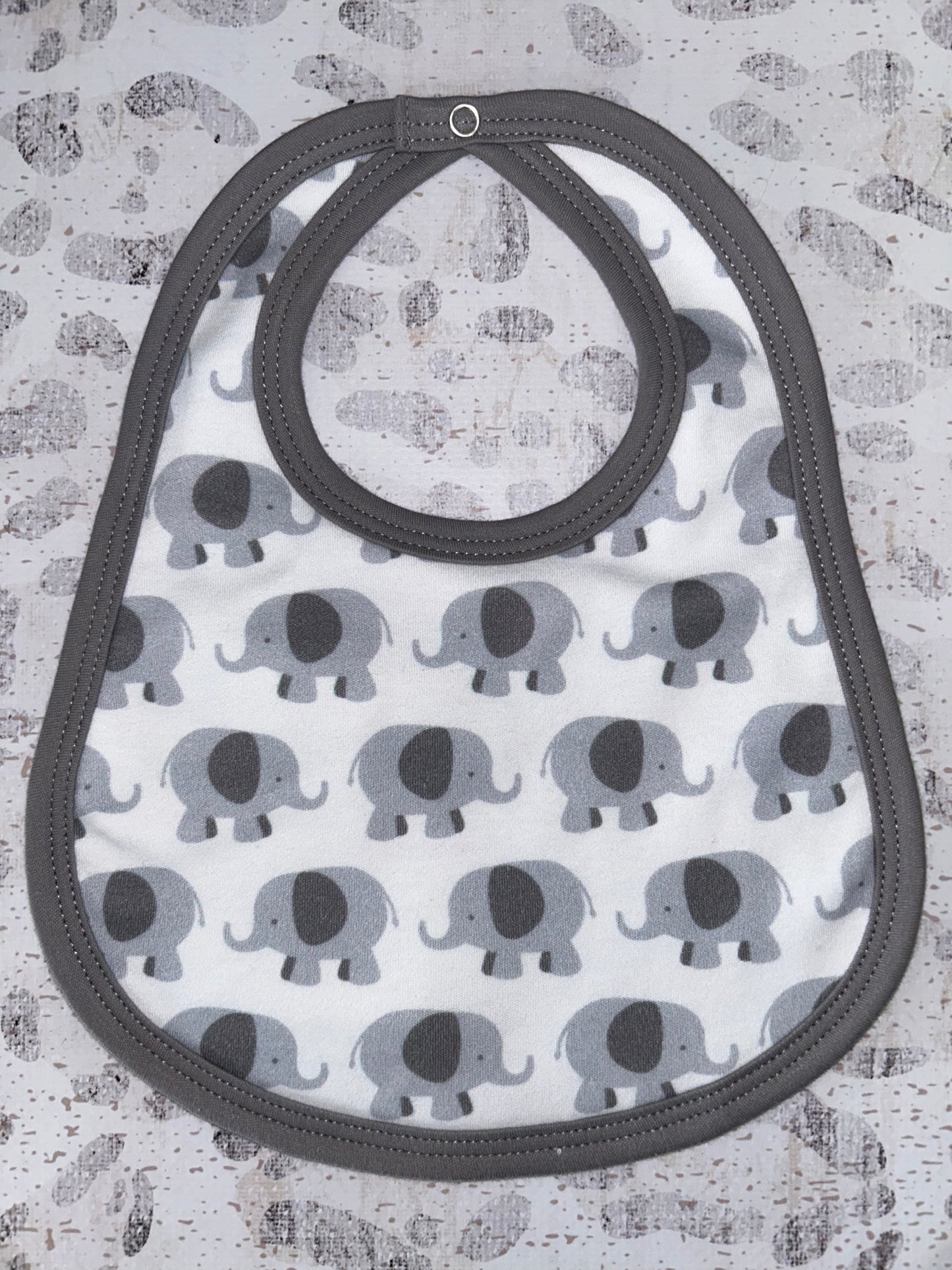 Magnolia Baby Gray Elephant Bib