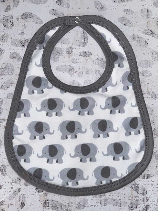 Magnolia Baby Gray Elephant Bib