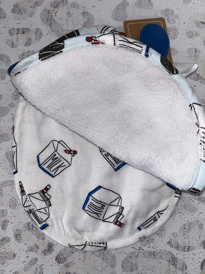 Mudpie Blue Milk Muslin Bibs & Spoon Set