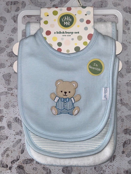 Little Me 2 Bibs & Burp Set