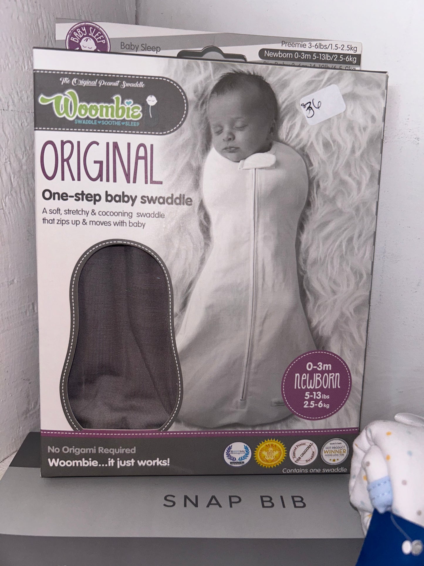 Dark Gray Woombie Swaddle