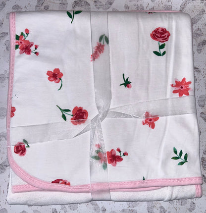 London Bridge Pink Floral Hooded Towel