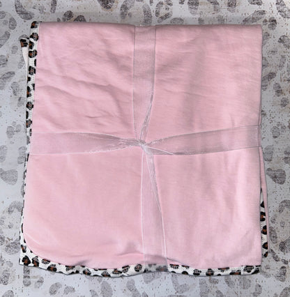 London Bridge Pink & Leopard Hooded Towel