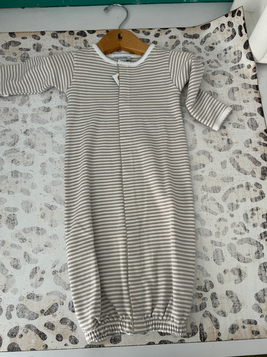 Magnolia Baby Greige & White Stripe Converter Gown