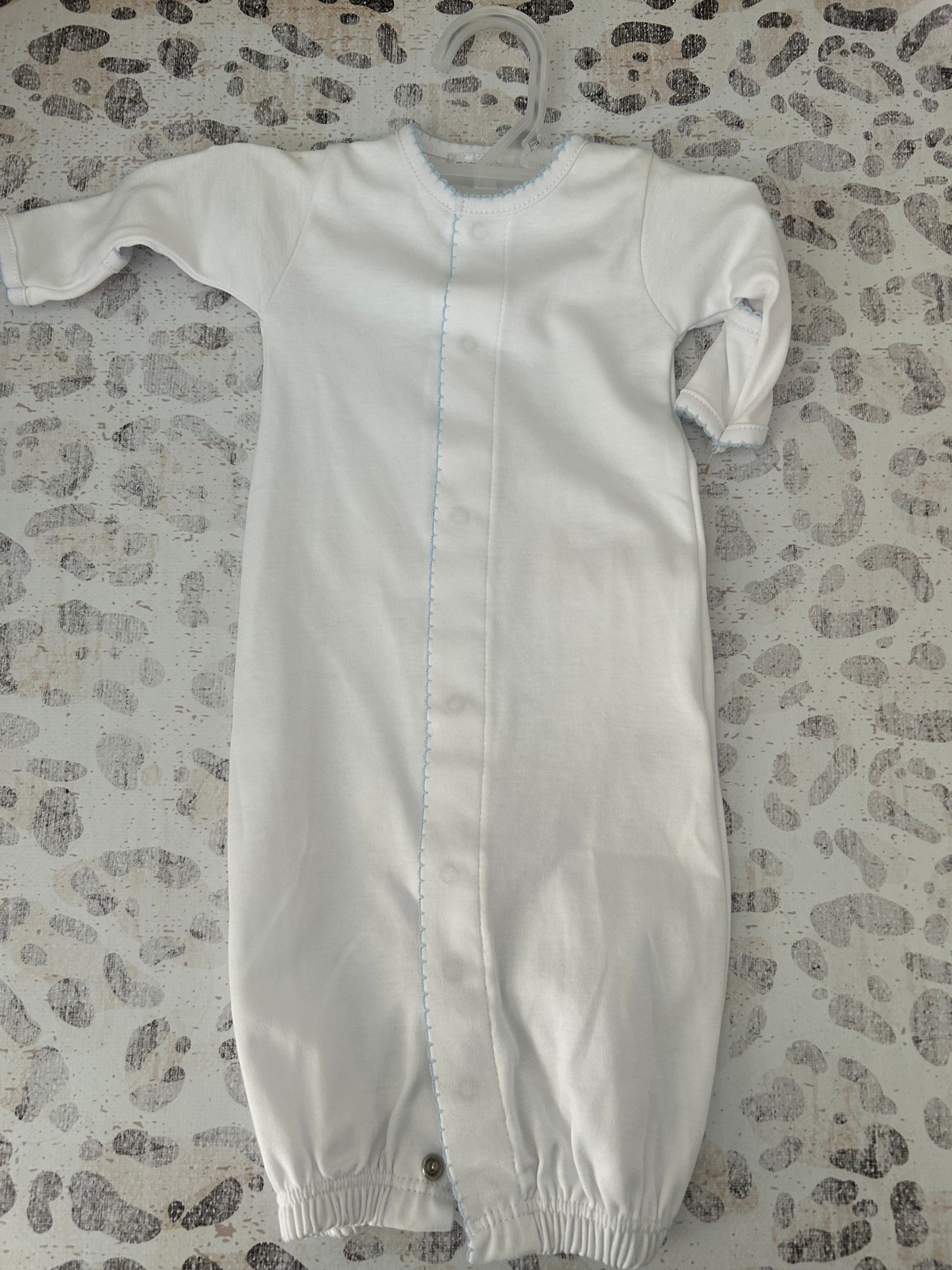 Magnolia Baby White with Blue Trim converter gown