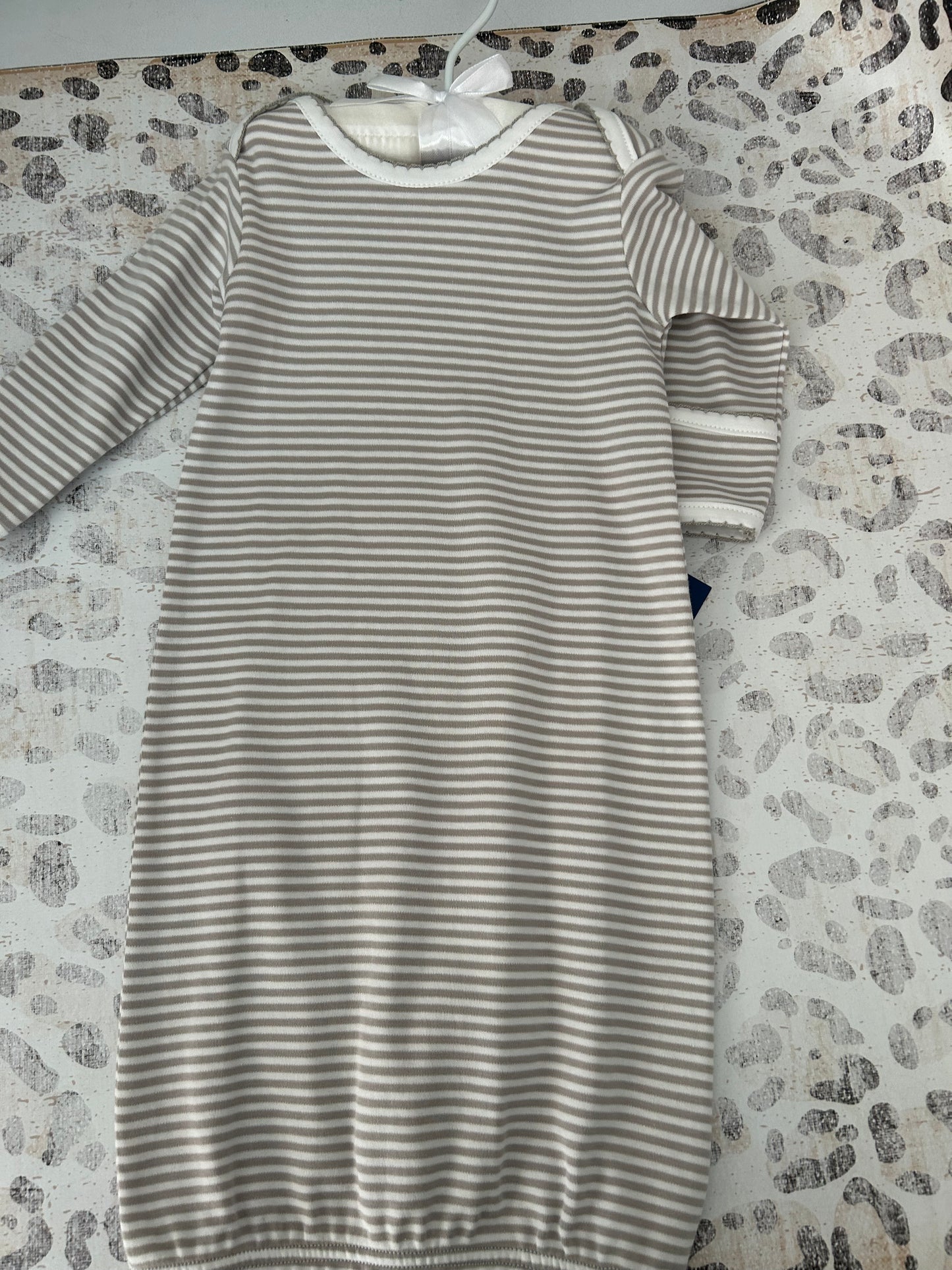 Magnolia Baby Greige & white striped gown