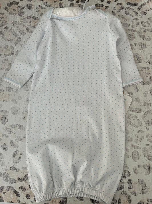 Magnolia Baby White gown with blue dots