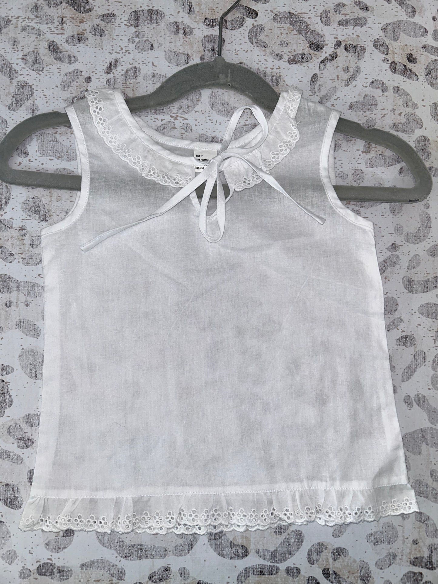 White Linen Sleeveless Blouse