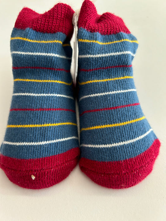 Mudpie Navy Striped Socks