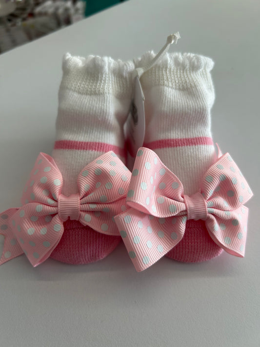 Mudpie Pink Bow Socks