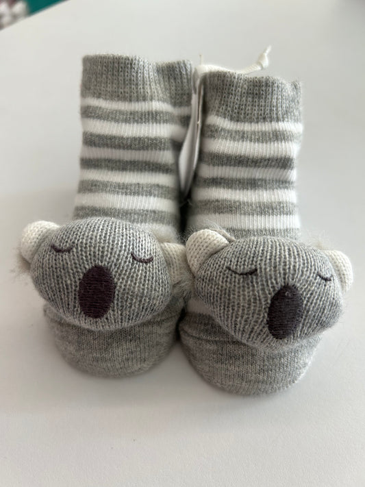 Mudpie Koala Rattle Toe Socks