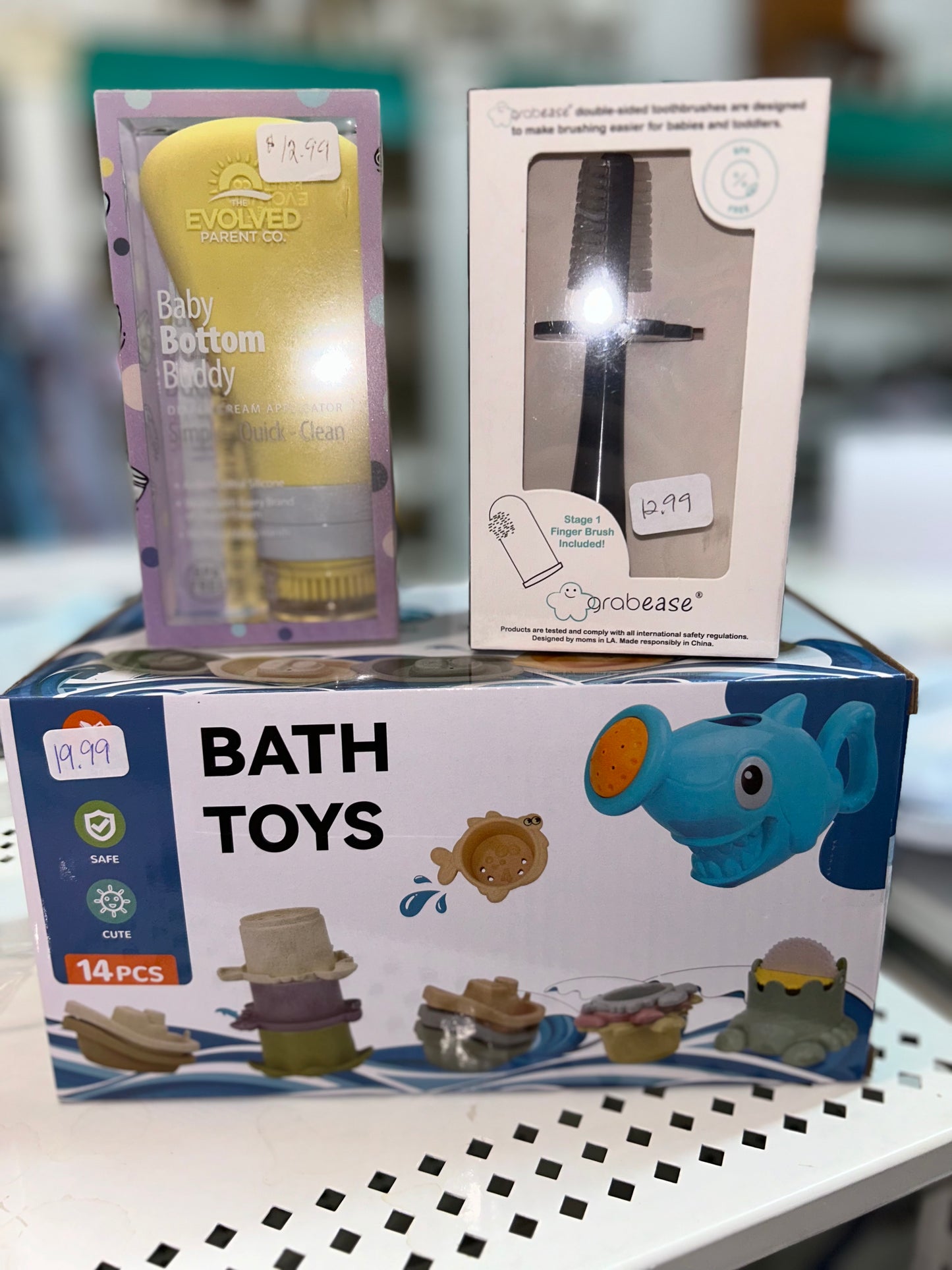 Bath toys, Infant toothbrush, Baby bottom buddy - Corkren