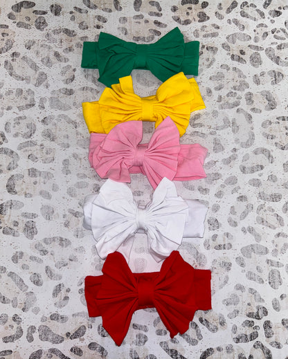 Solid Fabric Bow Headband