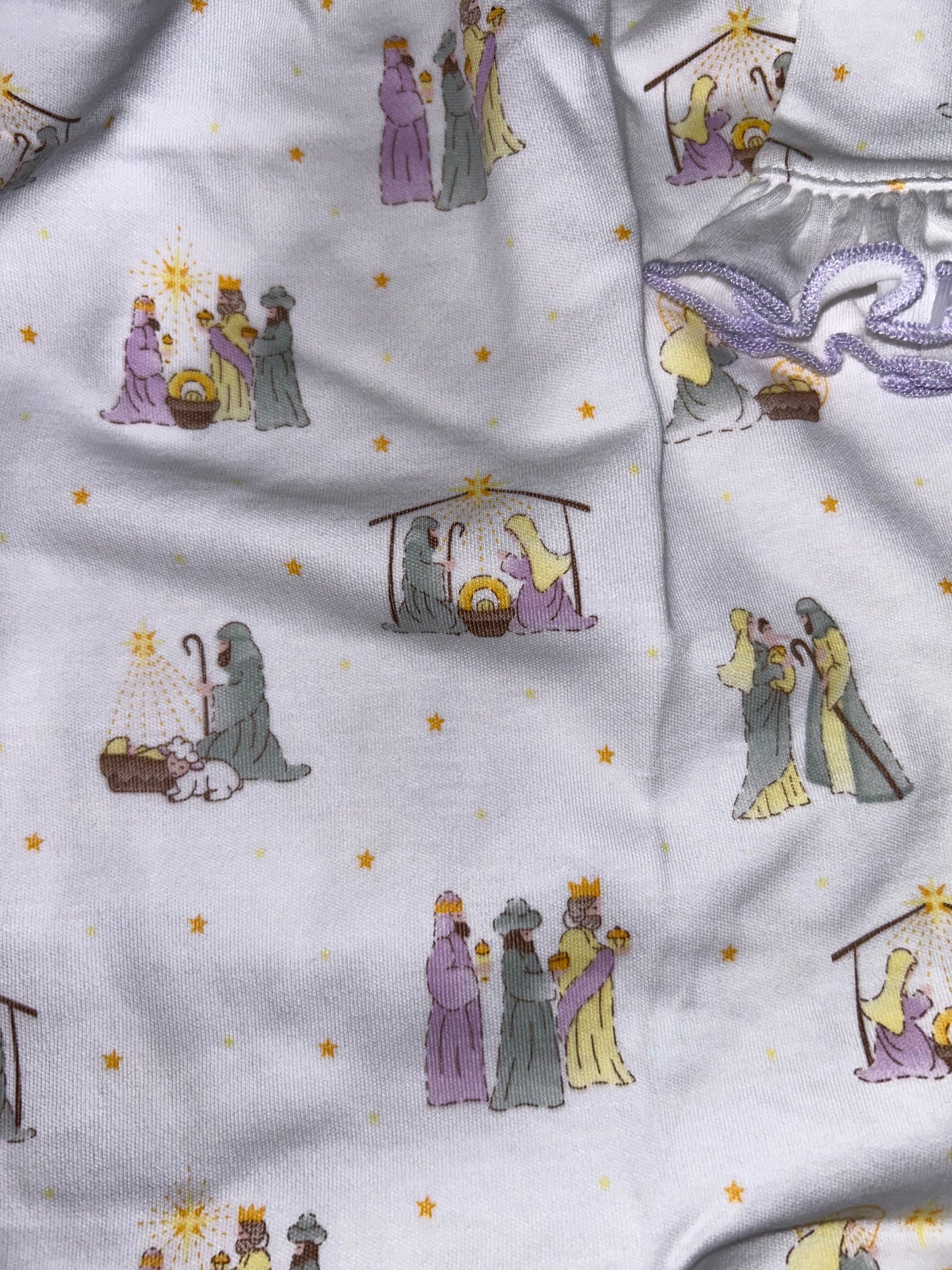 Baby Loren Nativity Pima Zipper Footie