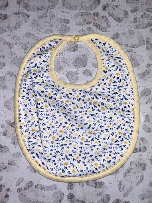 Baby Loren Azul Floral Pima bib