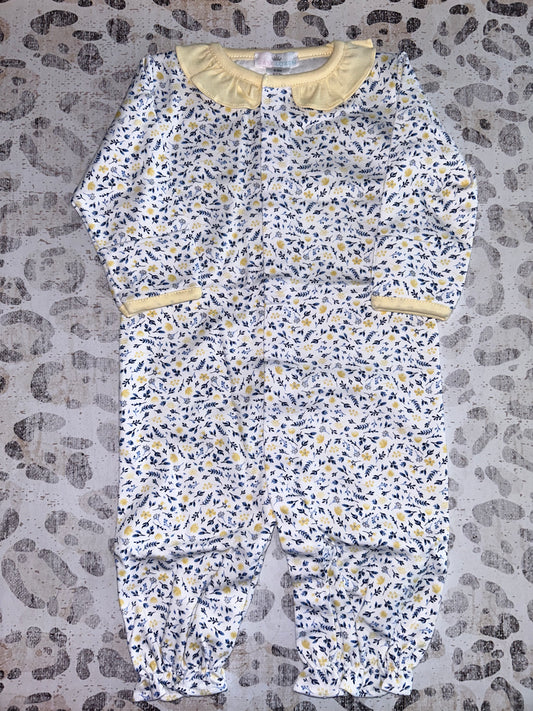 Baby Loren Azul Floral Pima Converter Gown