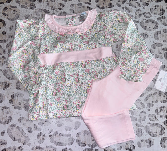 Baby Loren Casey Floral Pima Pant Set