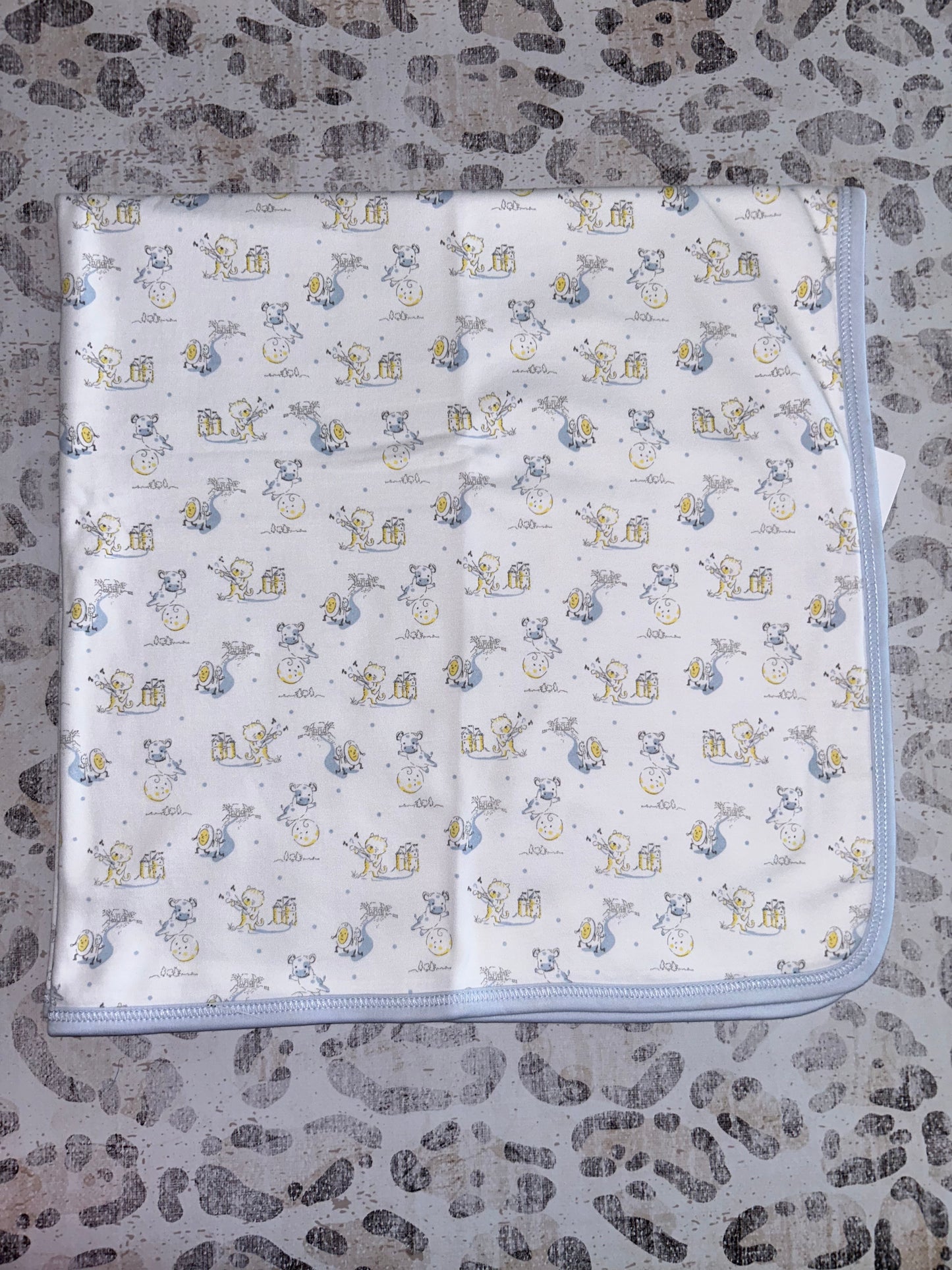 Baby Loren Nursery Rhymes Blue Pima Blanket