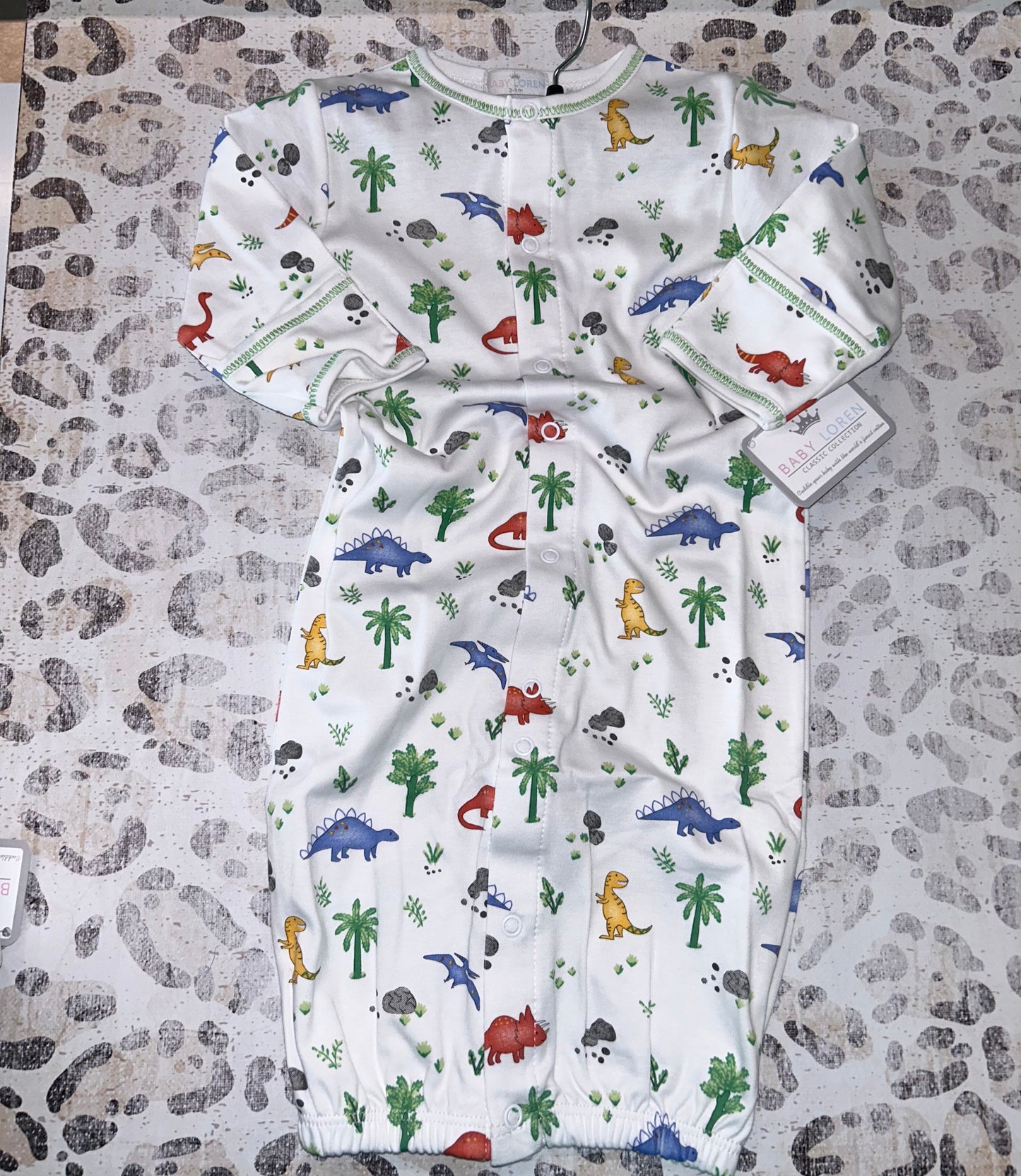 Baby Loren Dinosaurus Pima Converter Gown