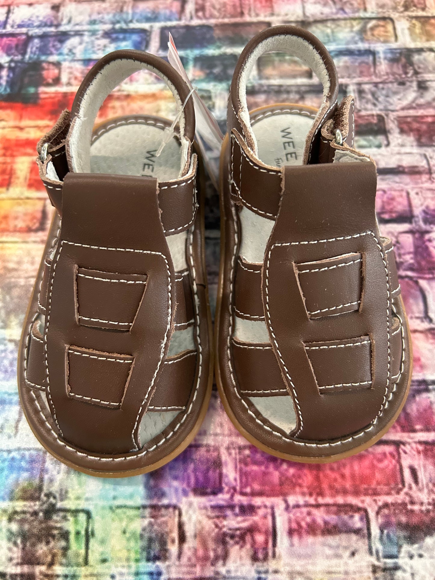 WEE SQUEAK Fisherman Brown Sandal