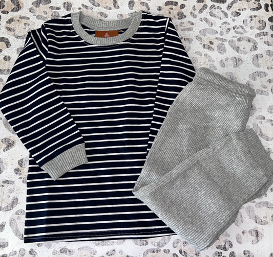 Millie Jay Asher 2pc Set - Navy & Grey