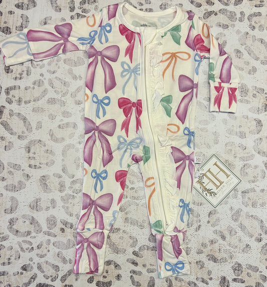 Hamner Hill Put A Bow On It Double Zipper Romper