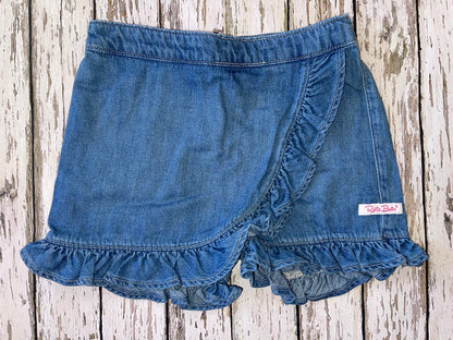 Ruffle Butts Light Wash Denim Ruffled Skort