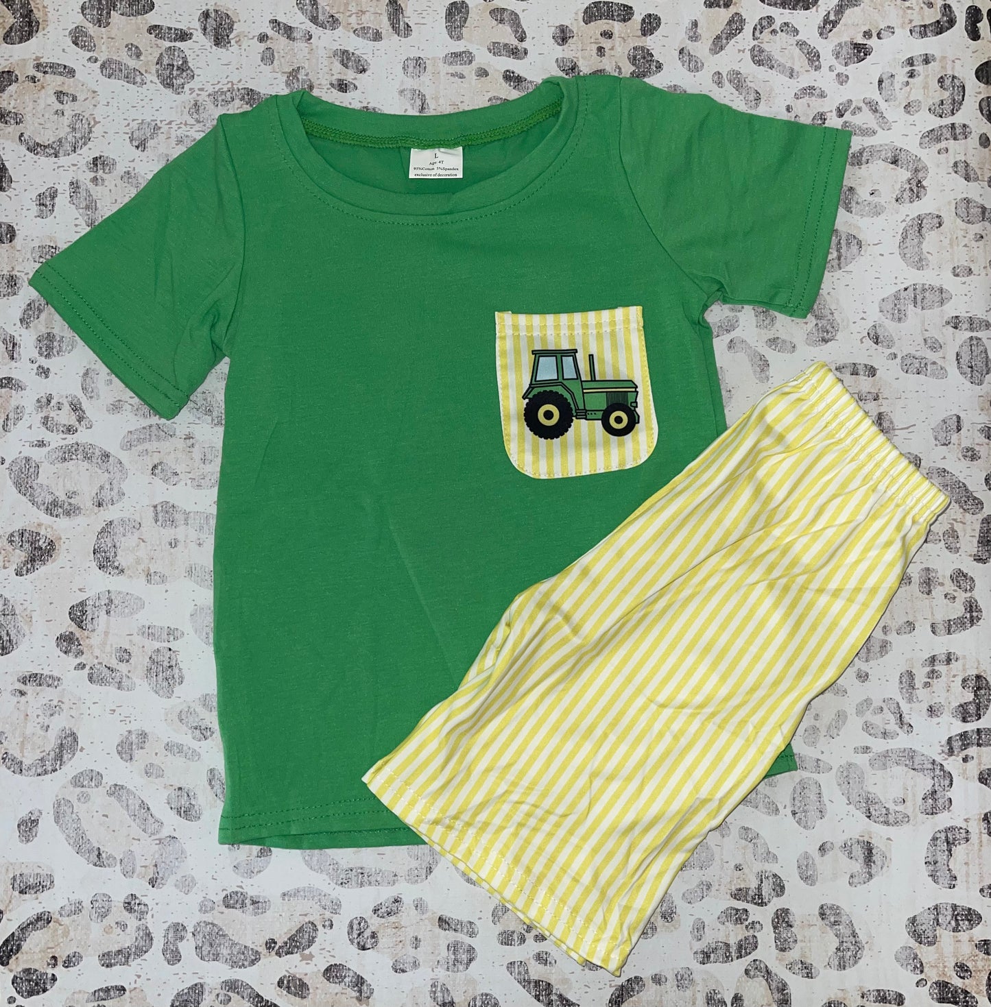 Green Tractor Outfit Set