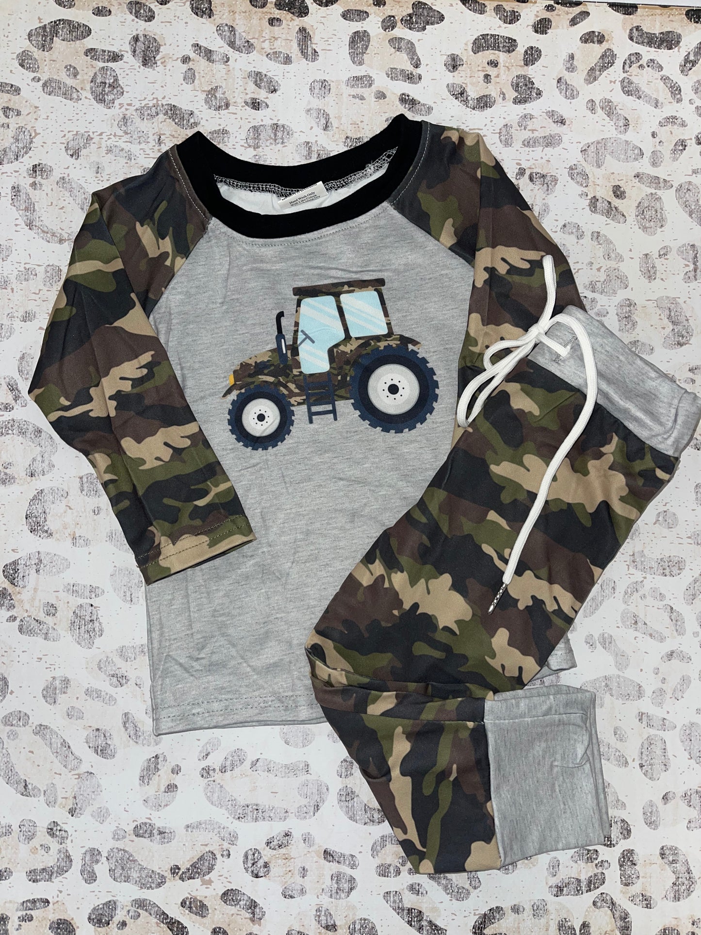 Long Sleeve Camo Tractor Outfit Set