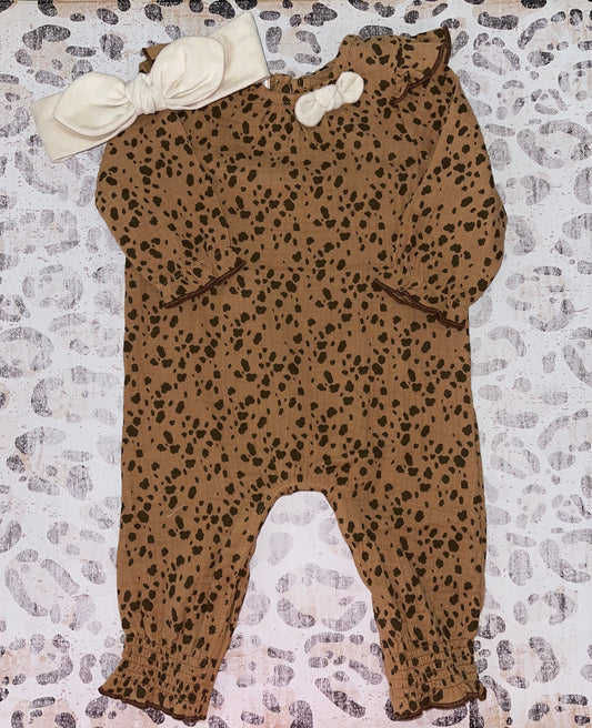 Mudpie Fawn Gauze One Piece Set