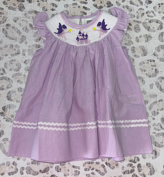 Lil Cactus Light Purple Fairies & Castle Dress