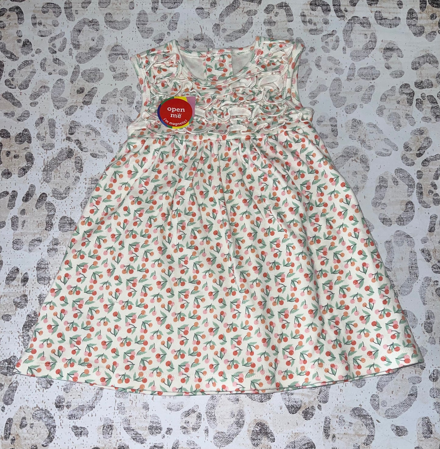 Magnetic Me Cream Cherry Dress with Matching Bloomers