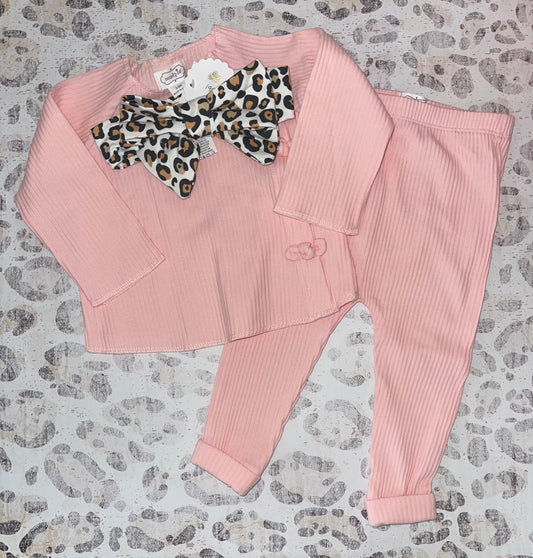 Mudpie Leopard & Pink 3 piece set