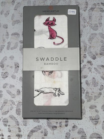 Newcastle Classics Kitty Bamboo Swaddle Blanket