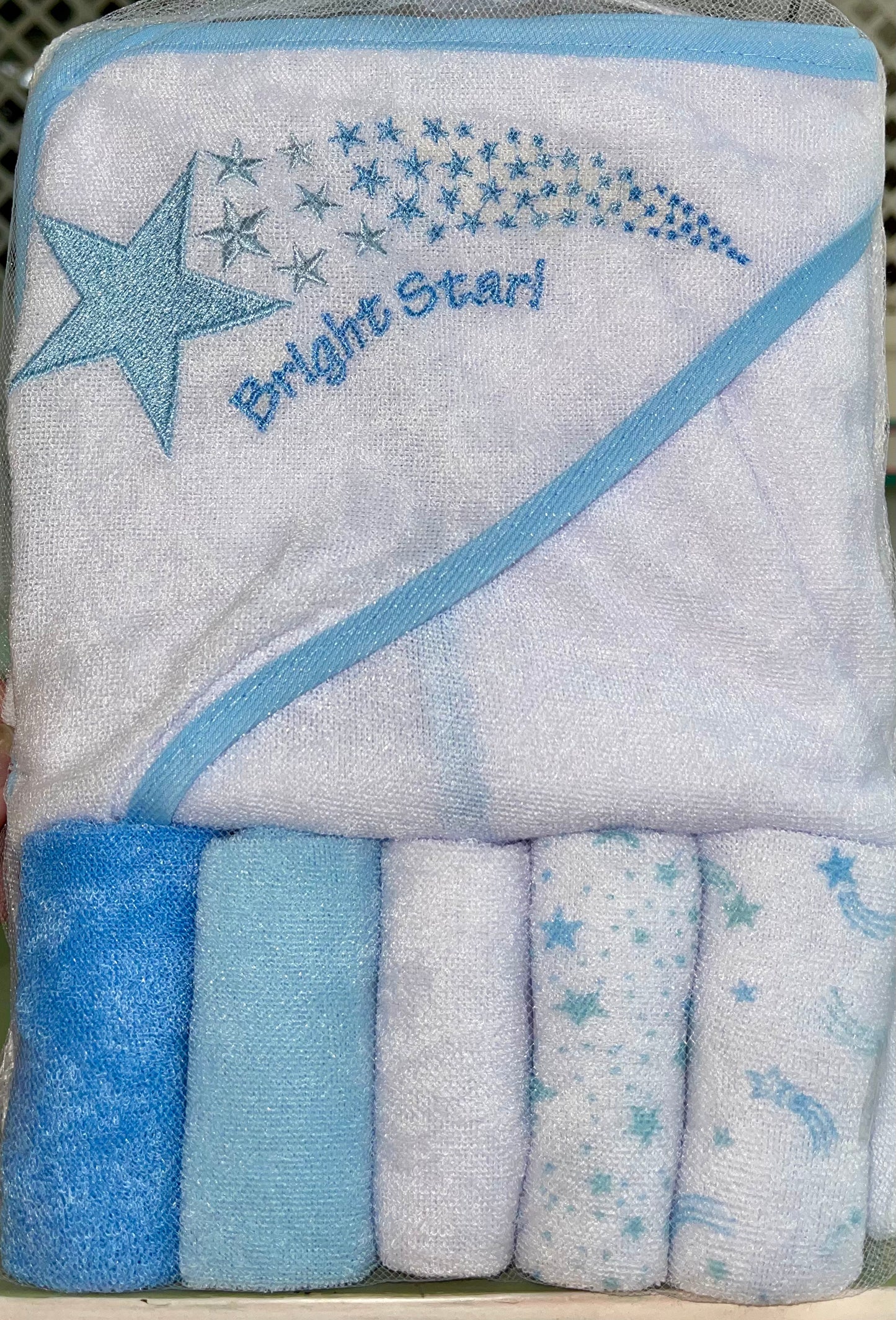 Bright Star Hooded Towel & Washcloth Sets