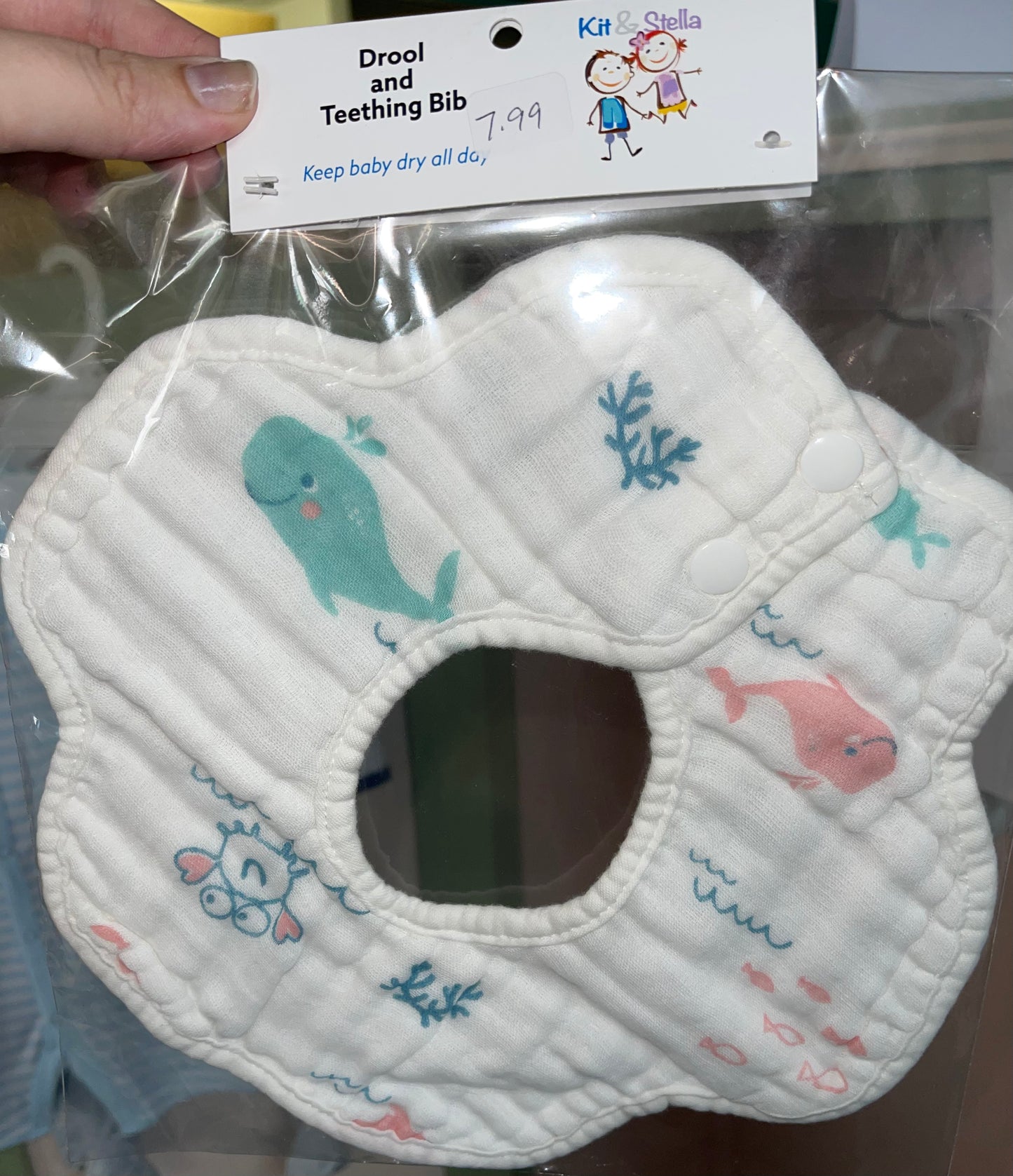 Sea Life Drool & Teething Bib