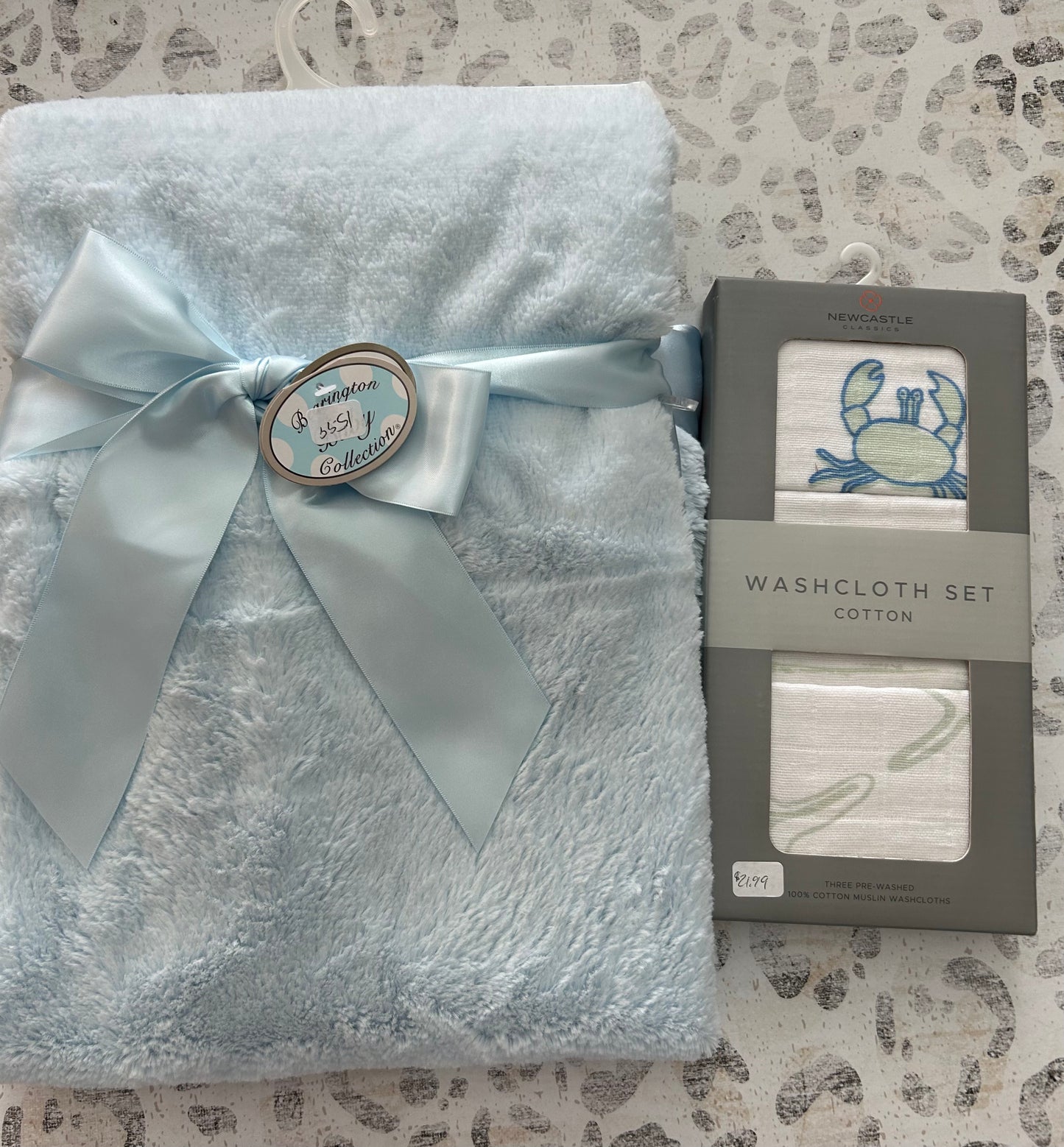 Blue Blanket & washcloths - Saia Baby