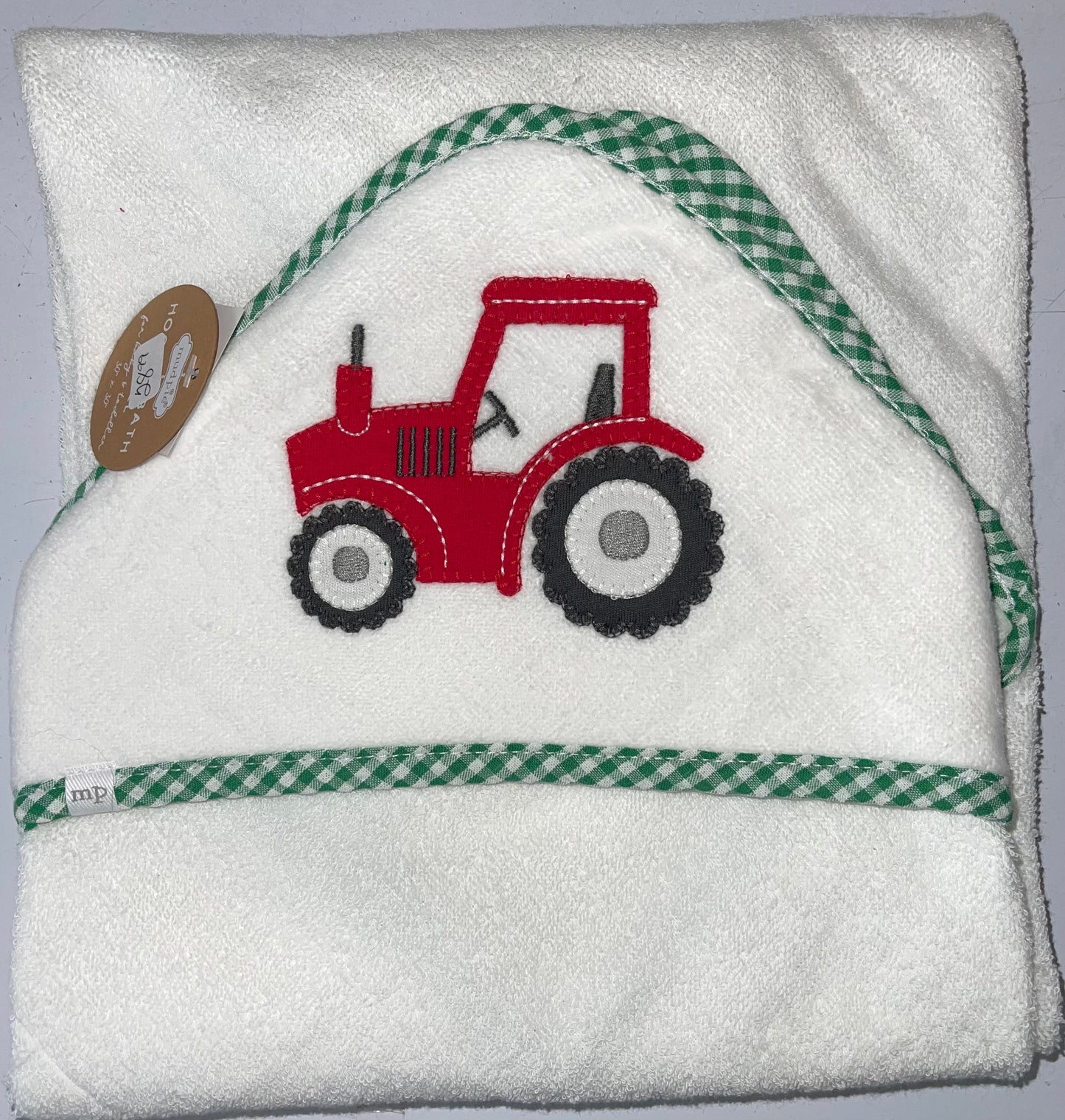 Mudpie Red Tractor Hooded Towel