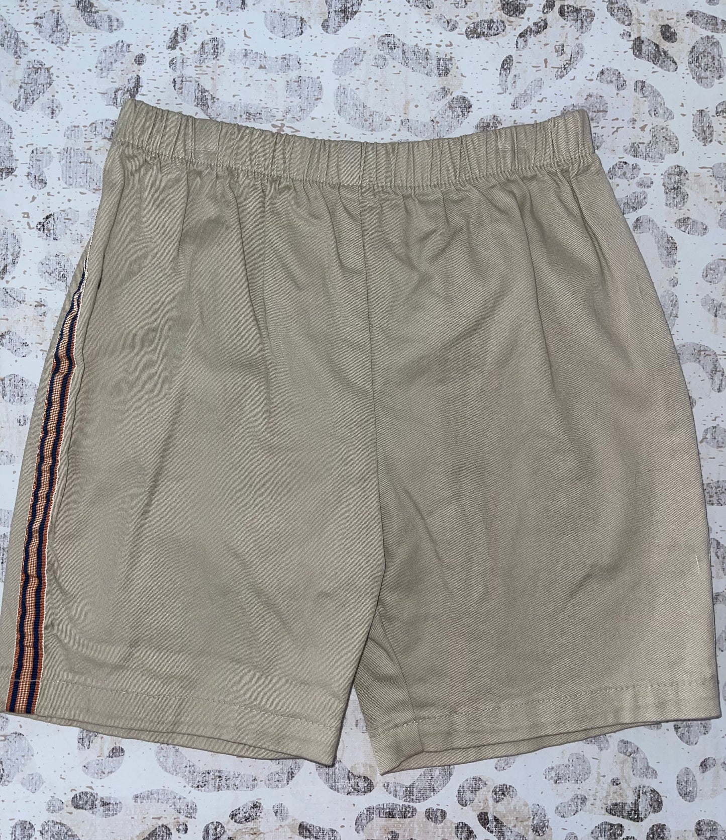 Mulberri Bush Khaki shorts with side stripes