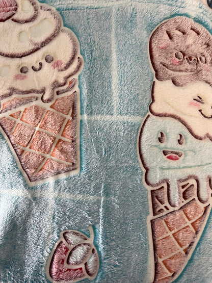 Ice Cream Glow in the Dark Kids Throw Blanket