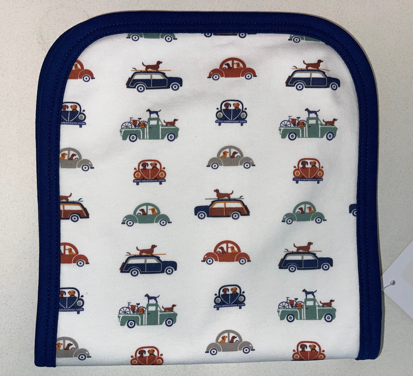 Baby Loren Cars and dogs pima burping pad