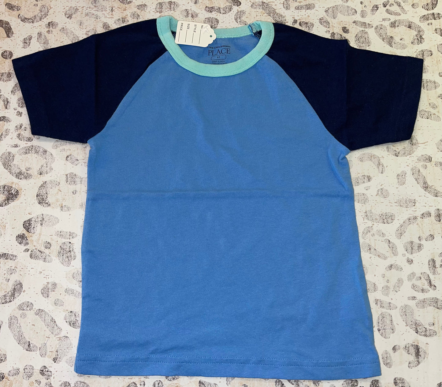 CP mint collar blue and navy t shirt