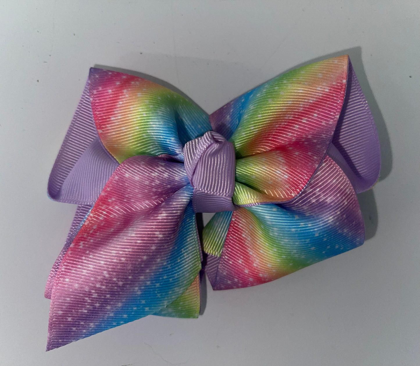 Twinkle Rainbow Layered Printed Bow