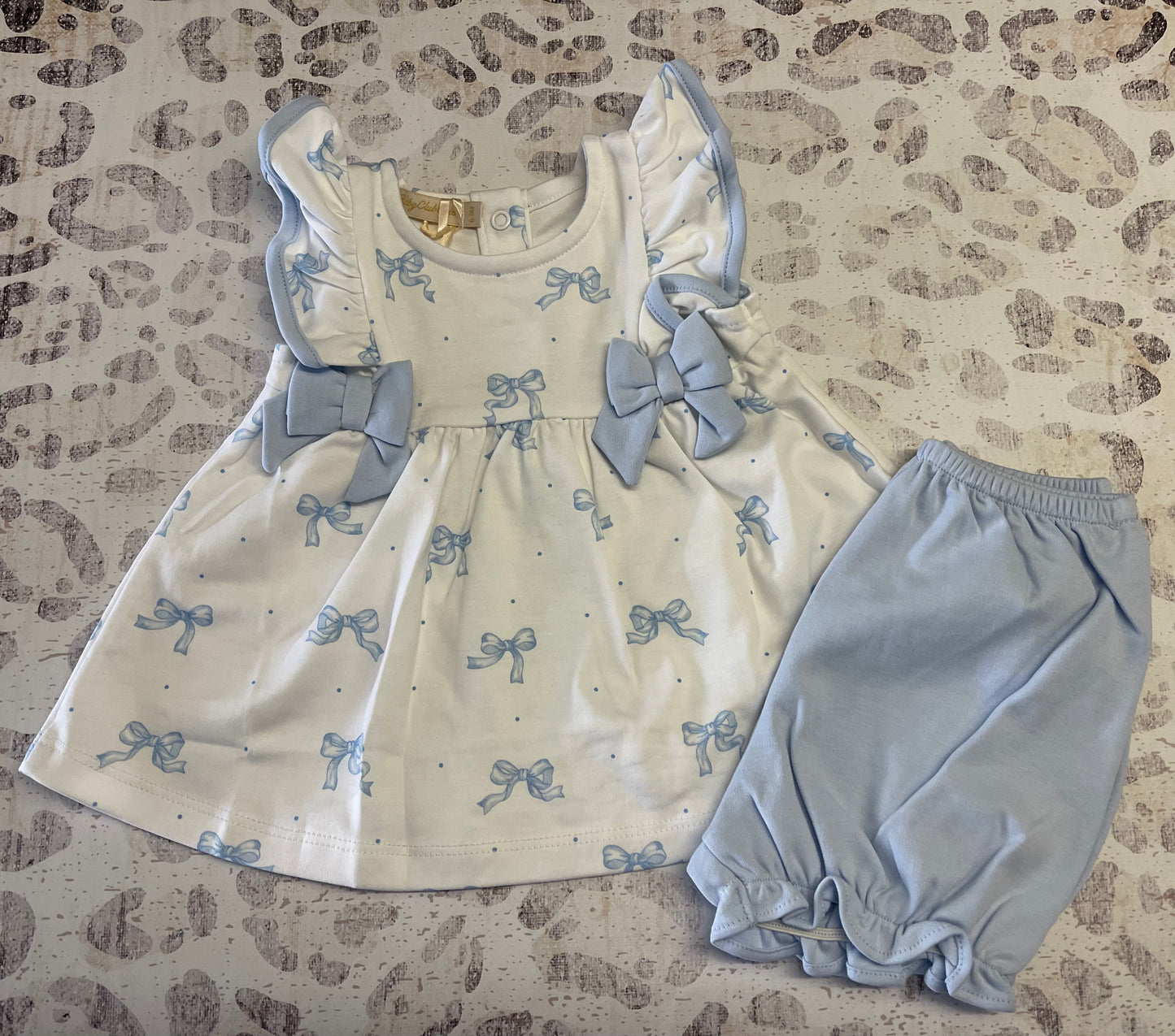 Baby Club Chic Pretty Blue Bows Infant Set