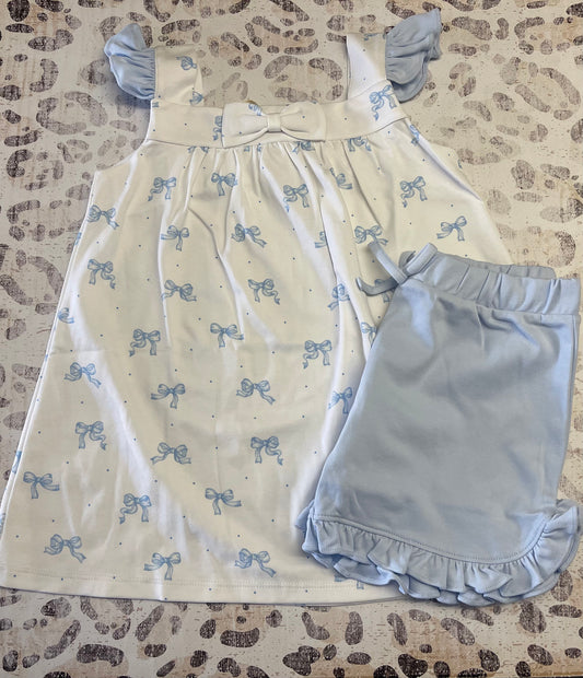 Baby Club Chic Pretty Blue Bows Girls Set