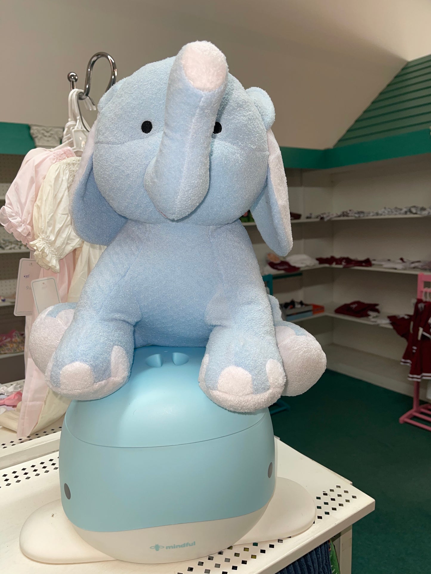 Stuffed Blue Elephant & Whale Potty