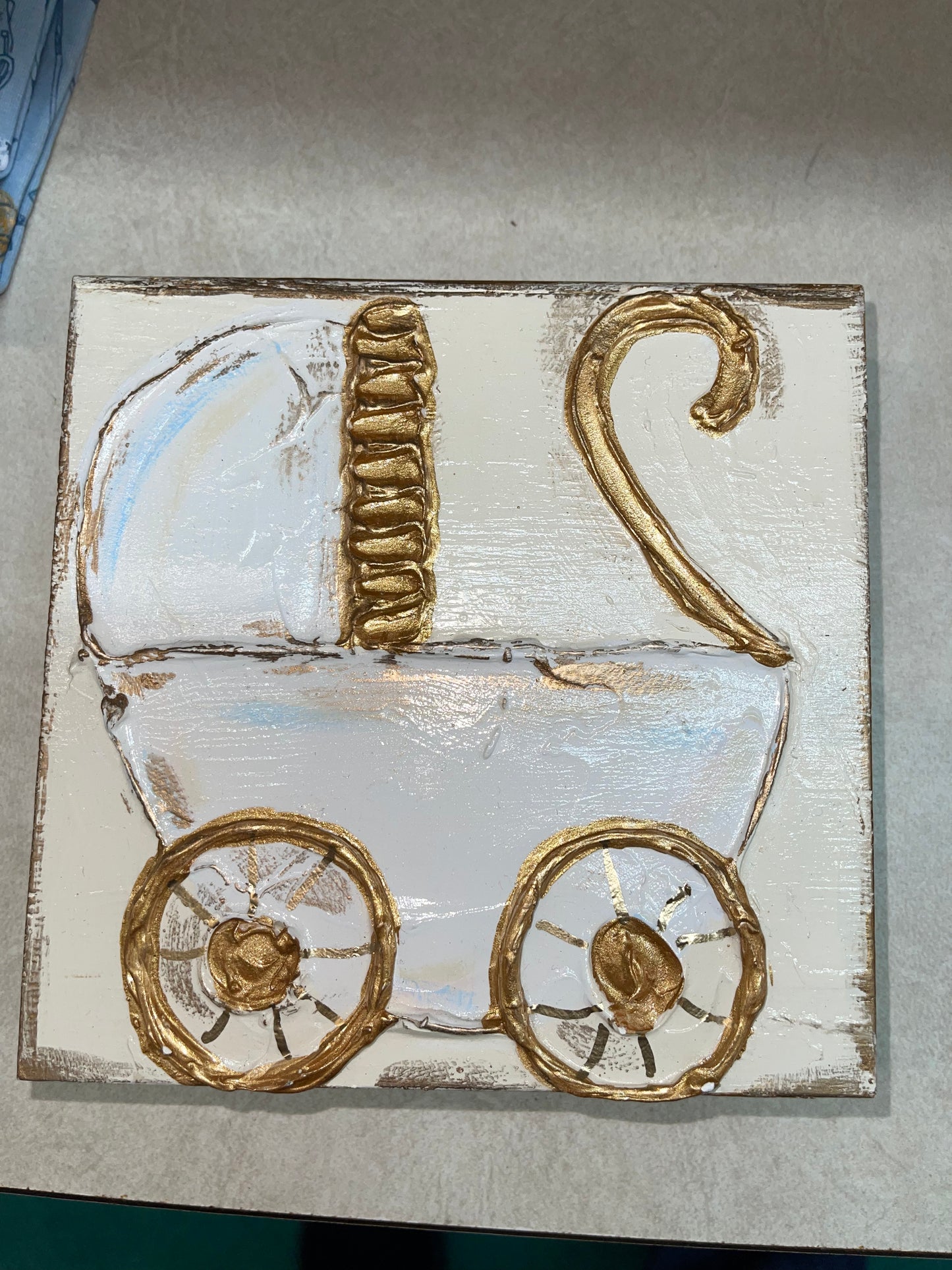 Carriage Painted Wooden Block