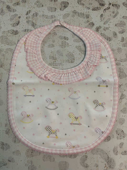 Baby Loren My Sweet Rocking Horse Pima Bib- McGough Twins